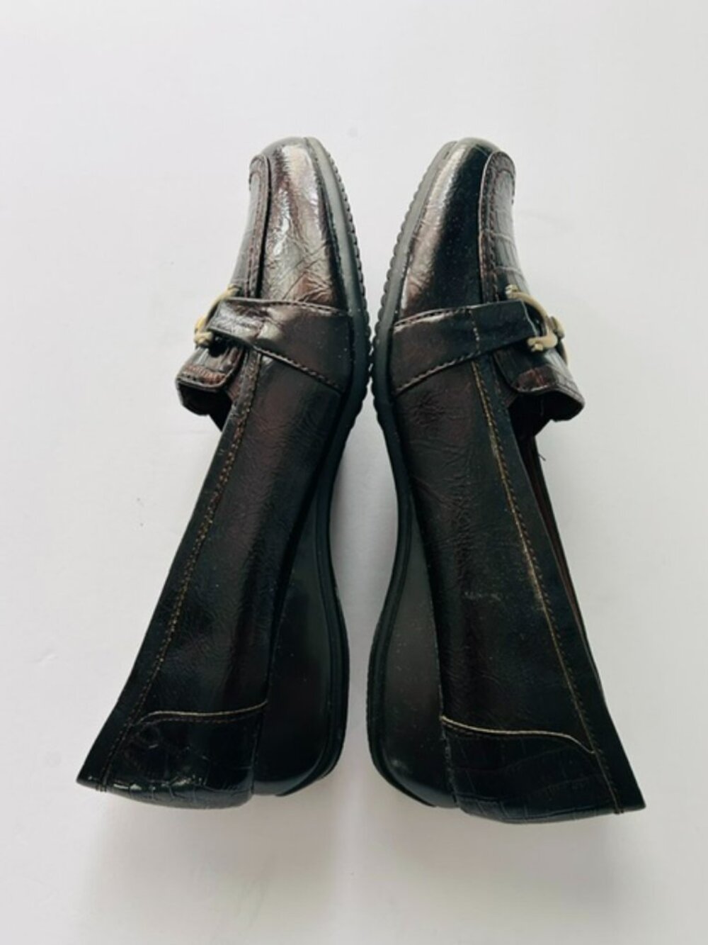 NWT Women's LifeStride Brown Loafers with Buckle, Size 8M - Picture 3 of 6